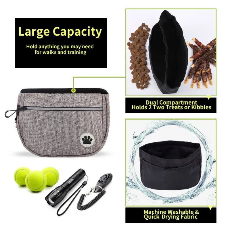 Pet Snack Bag Dog Walking Artifact Pet Training Waist Bag Dog Training Snack Bag for Outings