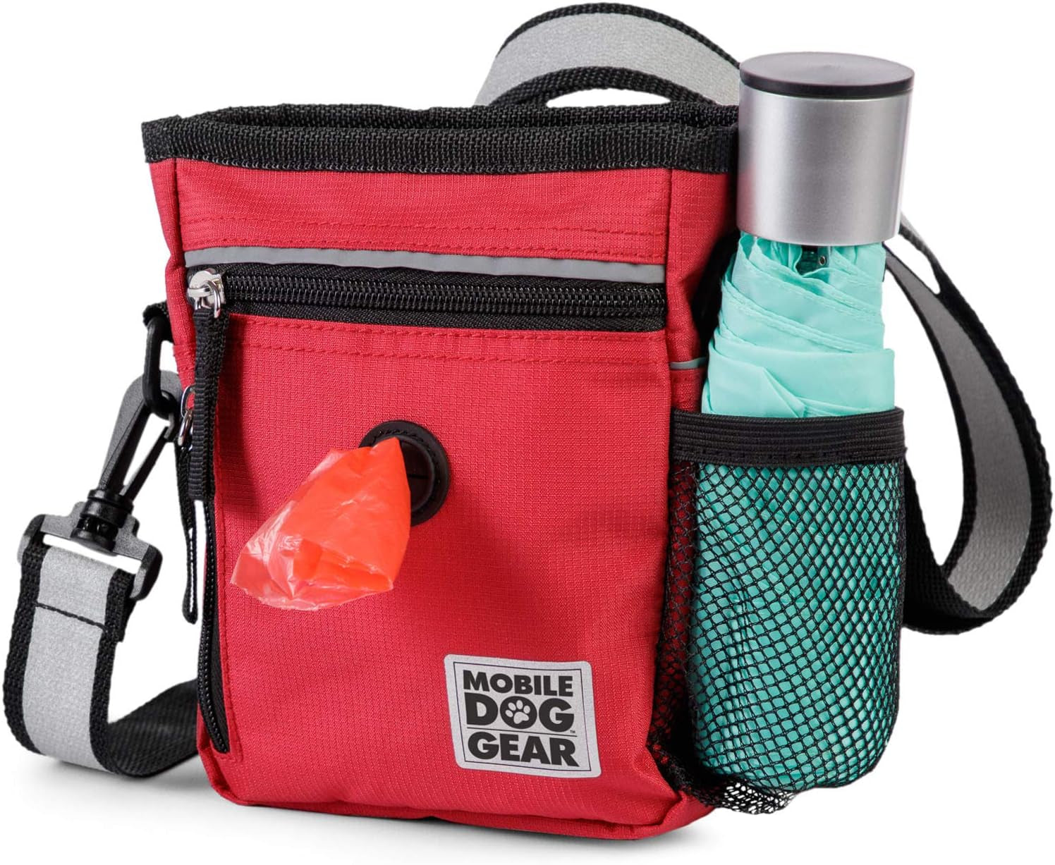 , Small Dog Walking Bag, Day or Night Reflective, 6 by 7 Inches