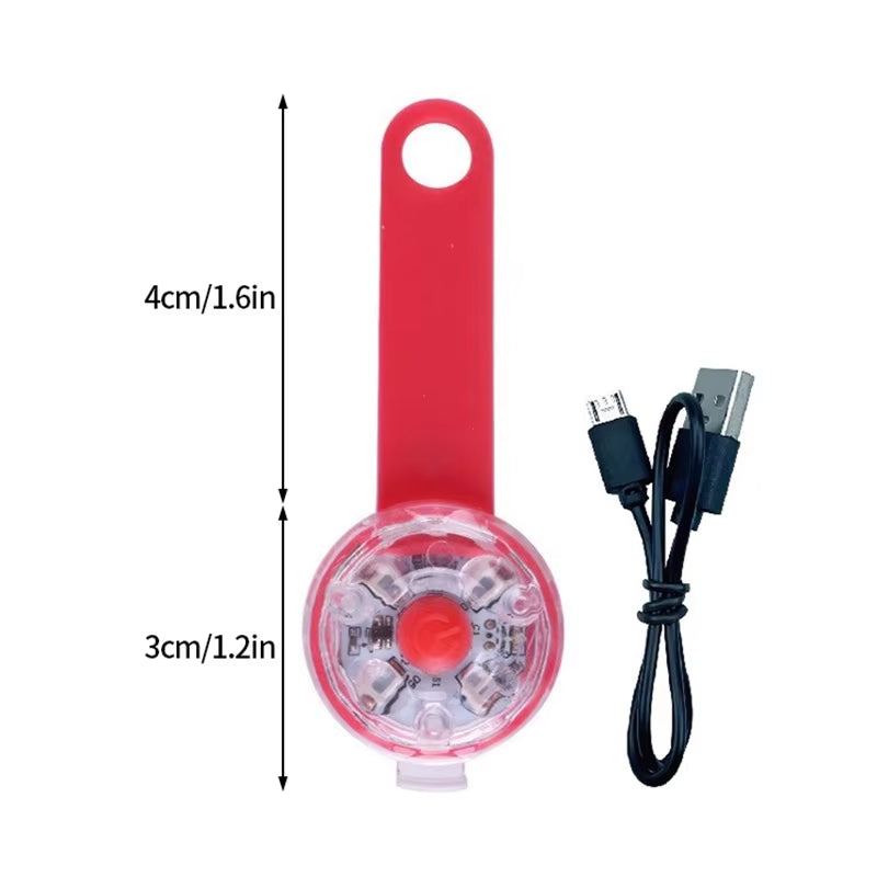 LED Pet Dog Cat Collar Pendant Portable Pet Safety Led Light USB Rechargeable Outdoor Night Walking Dog Collar Accessories