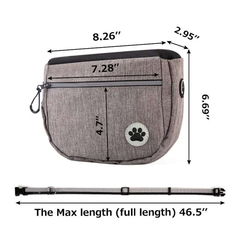 Pet Snack Bag Dog Walking Artifact Pet Training Waist Bag Dog Training Snack Bag for Outings
