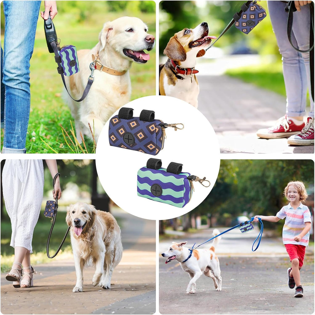 Dog Waste Bag Dispenser, Portable Waste Bag Dispenser, Dog Waste Bag Dispenser with Zip, Pet Waste Bag Dispenser for Dogs, for Walking the Dog, Running, Hiking