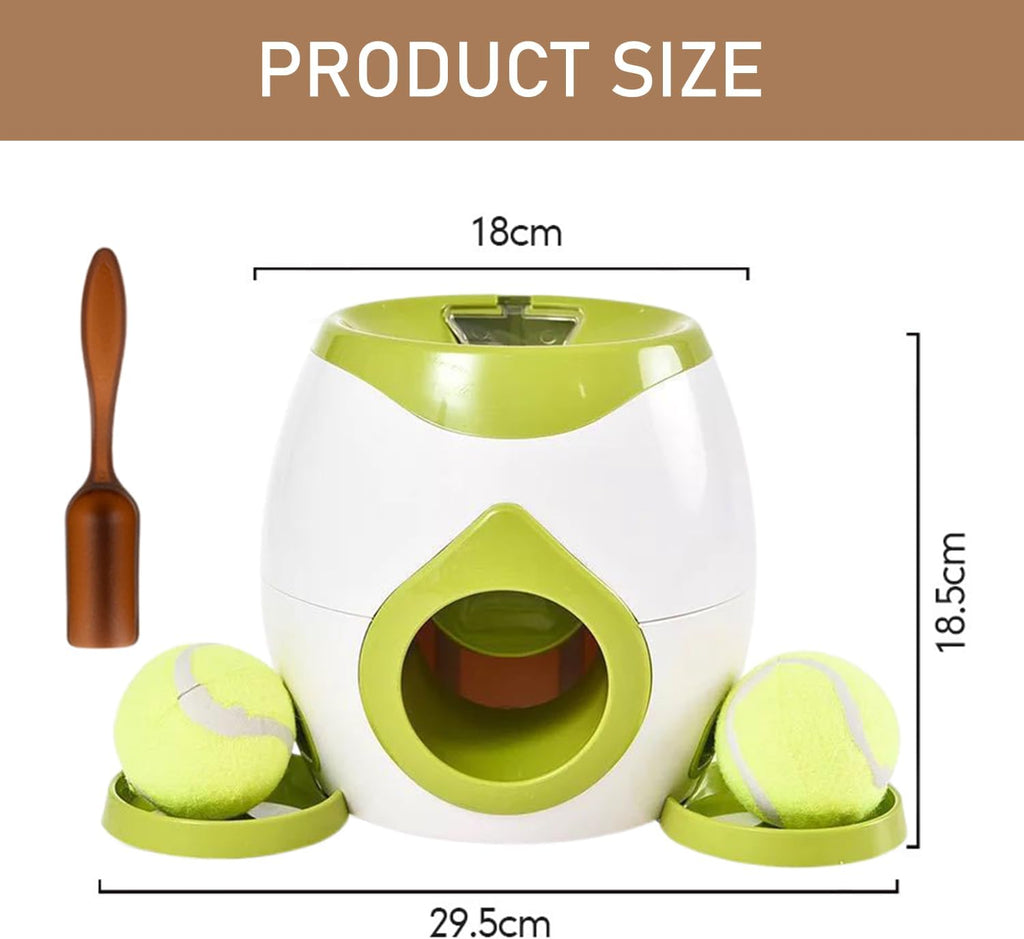 Automatic Dog Ball Launcher,Automatic Dog Ball Reward,Dog Food Reward Machine Interactive Pet Toy Smart Feeder Dog Ball Rolling Machine for Cats,Dogs(Green)
