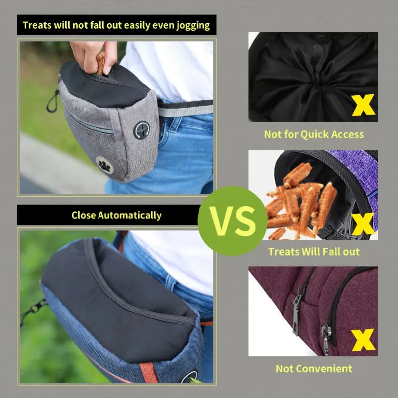Pet Snack Bag Dog Walking Artifact Pet Training Waist Bag Dog Training Snack Bag for Outings