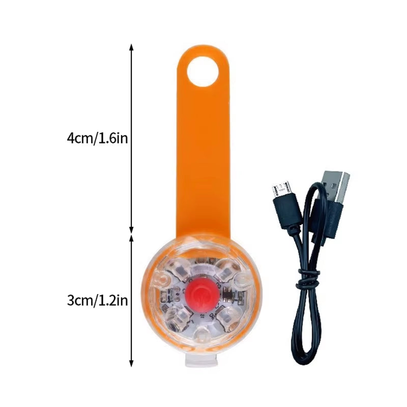 LED Pet Dog Cat Collar Pendant Portable Pet Safety Led Light USB Rechargeable Outdoor Night Walking Dog Collar Accessories
