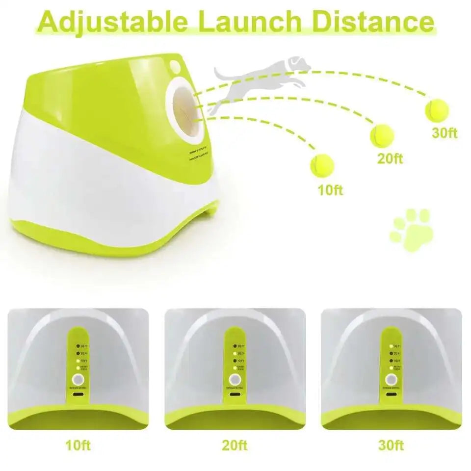 Dog Tennis Ball Launcher Dogs Chase Automatic Toys Automatic Fun Interactive Machine Fun Interactive Catapult Throw Rechargable