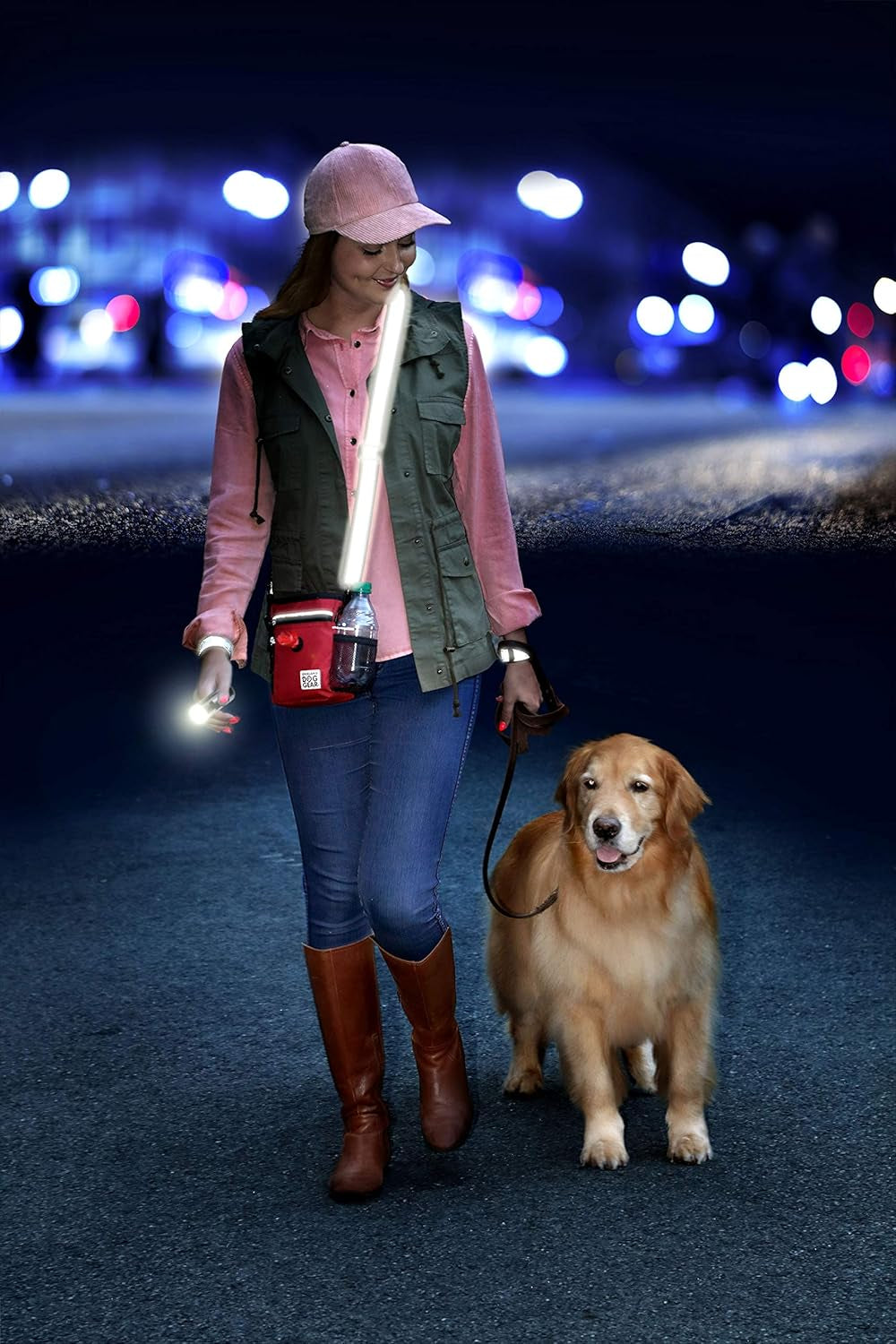 , Small Dog Walking Bag, Day or Night Reflective, 6 by 7 Inches