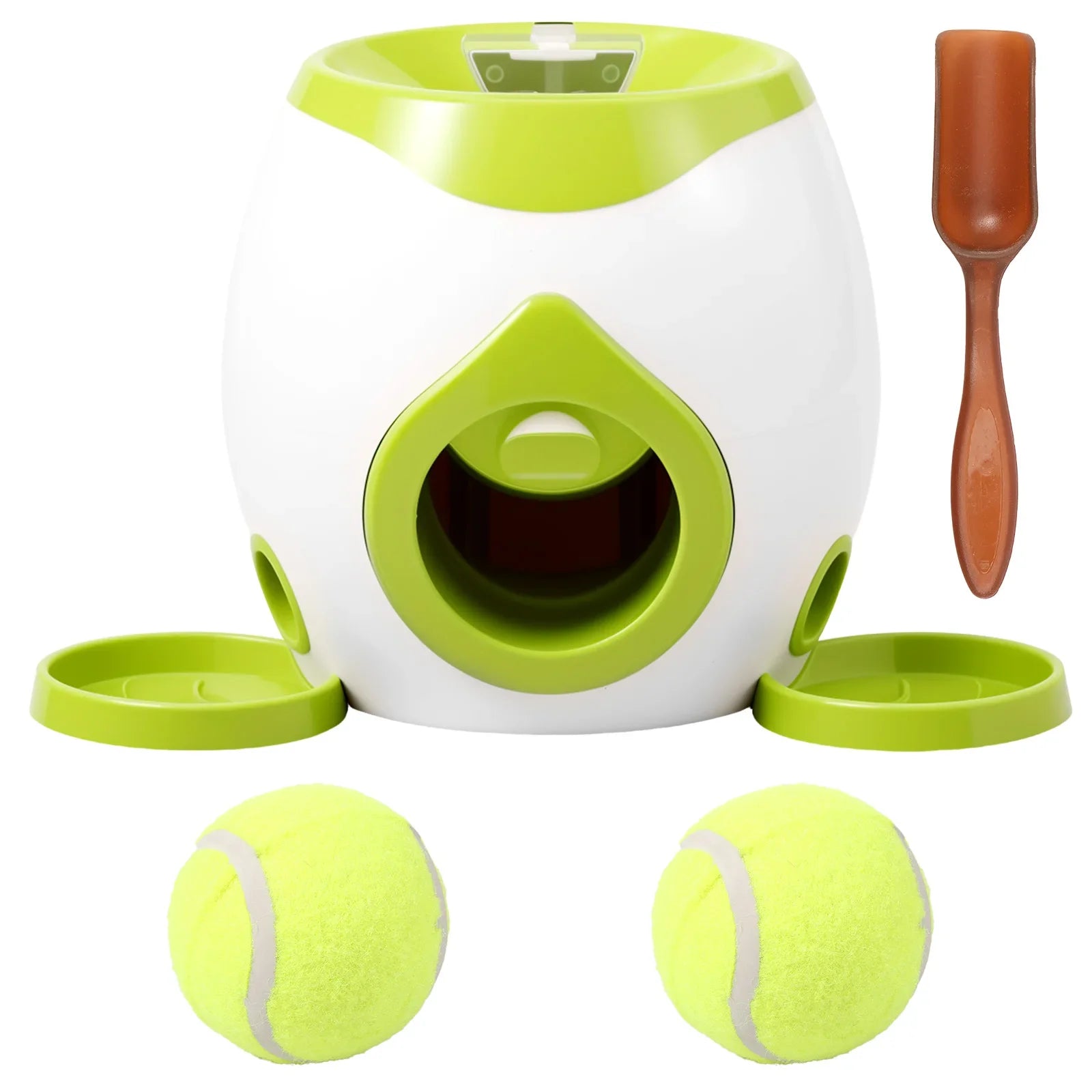 Dog Tennis Ball Launcher Dogs Interactive Puppy Ball Thrower Machine Automatic Treat Dispenser Training Toys for Indoor Outdoor