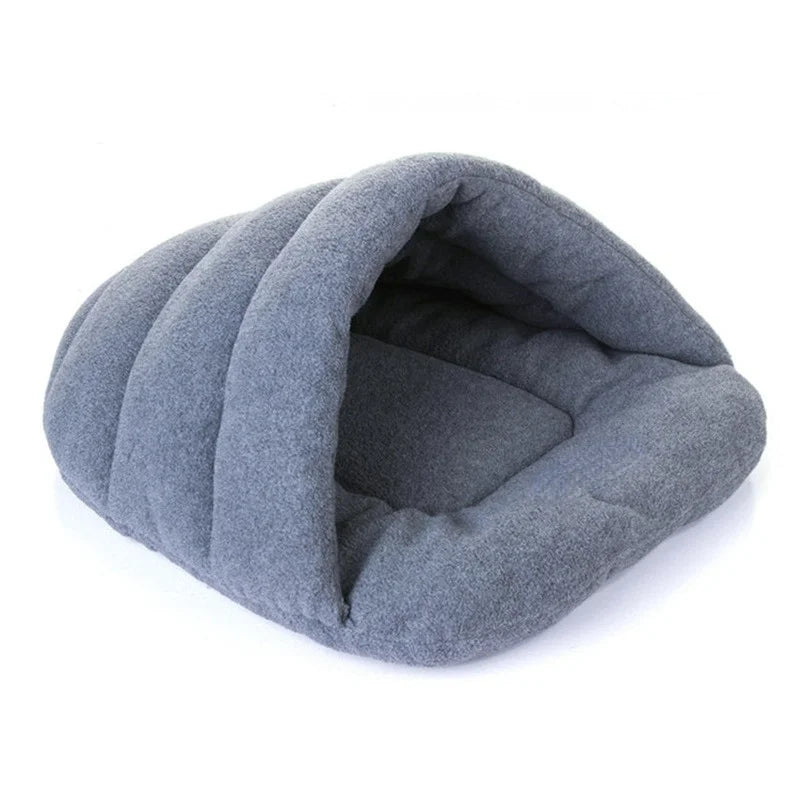 Soft Polar Fleece Pet Dog Beds Winter Warm Pets Heated Mat Small Dog Kennel House for Puppy Cats Sleeping Bag Nest Cave Beds