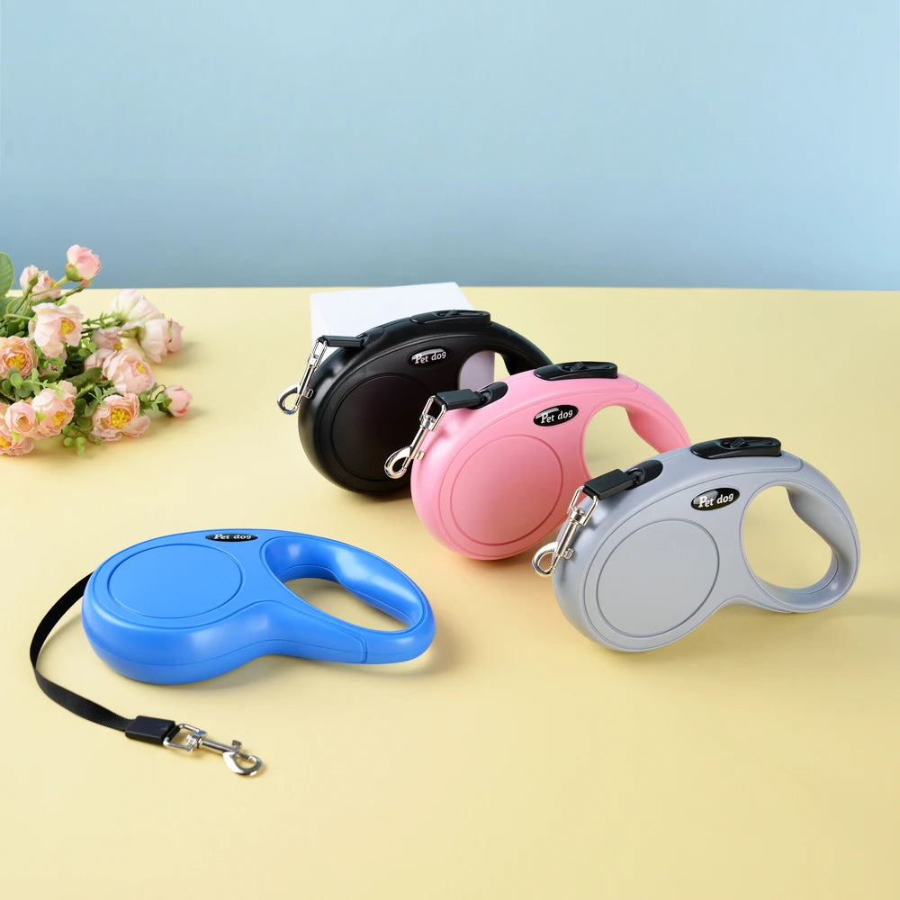 3M 5M Automatic Retractable Pet Leash for Small Medium Dogs Durable Nylon Cat Lead Extend Puppy Walking Running Traction Rope