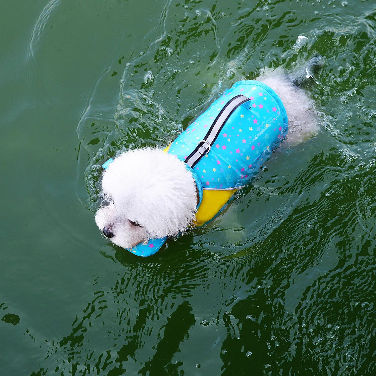 Dog Life Jacket with Removable Front Float Adjustable High Flotation Life Vest Swimsuits for Small Medium Large Dogs Swimming