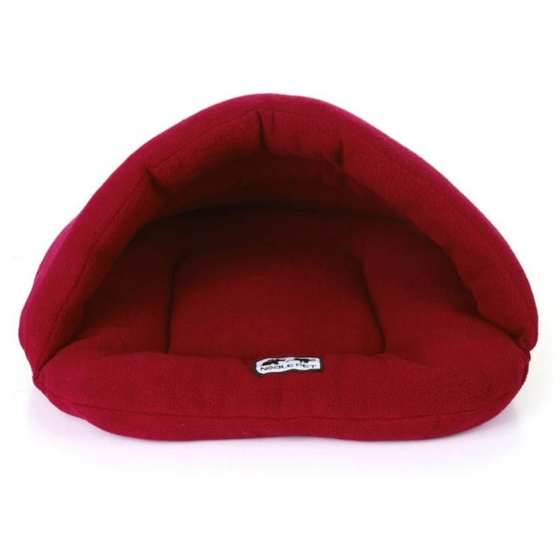 Soft Polar Fleece Pet Dog Beds Winter Warm Pets Heated Mat Small Dog Kennel House for Puppy Cats Sleeping Bag Nest Cave Beds