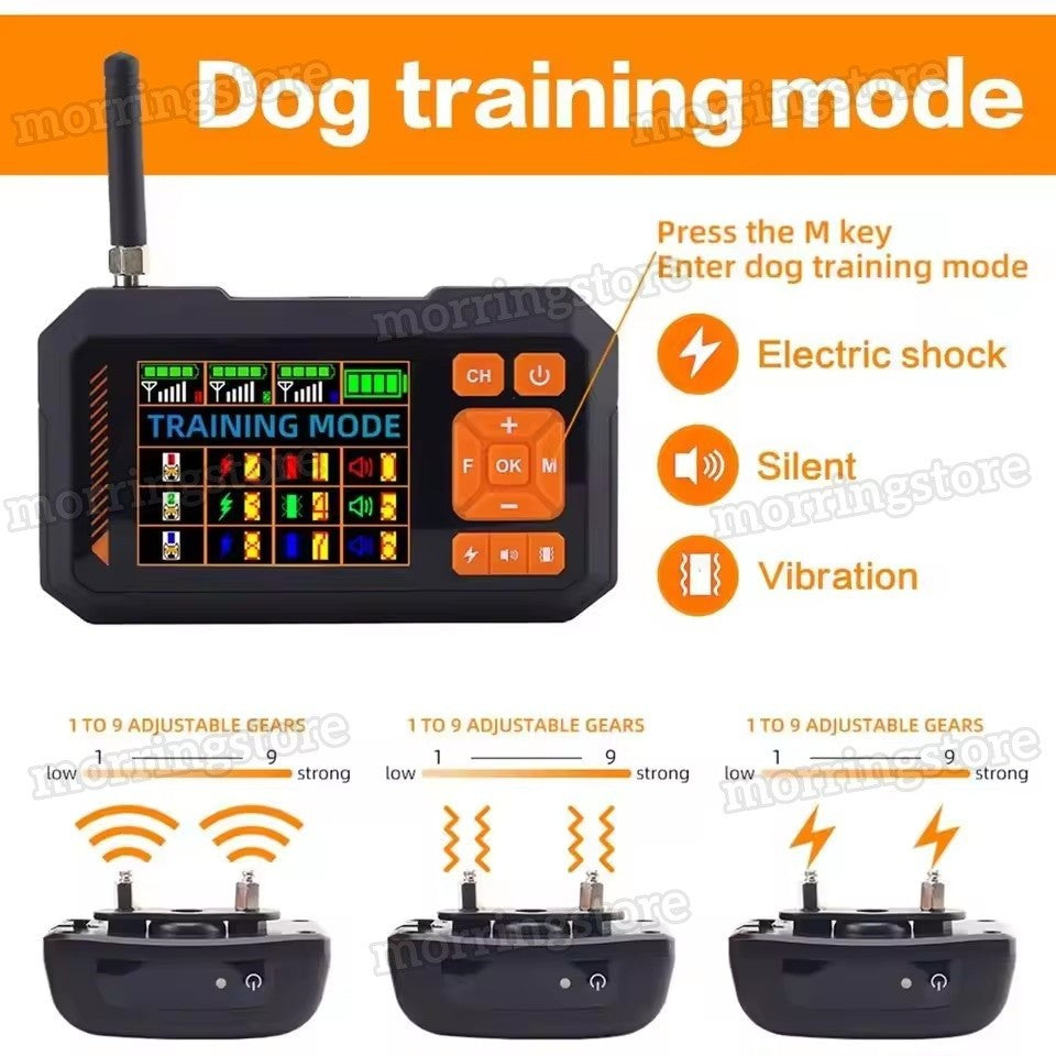 Electric Dog Fence System Wireless Hidden Pet Boundary Containment with GPS
