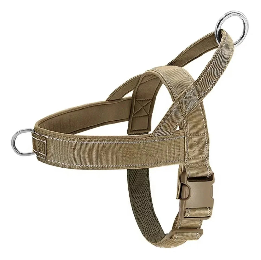 Explosion-Proof Tactical Harness Dog Traction Large Dog Collar Vest Style Golden Retriever Dog Walking Traction Vest (XL)