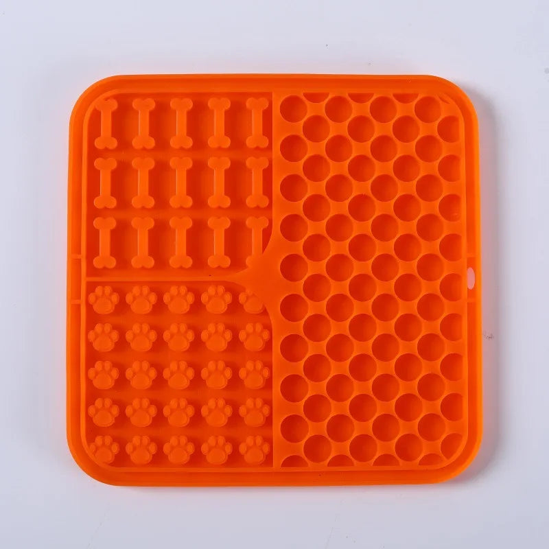 Pet Supplies Slow Food Bowl Cat Anti-Knockover Anti-Slip Food Bowl Puppy Anti-Choking Silicone Toy Food Plate
