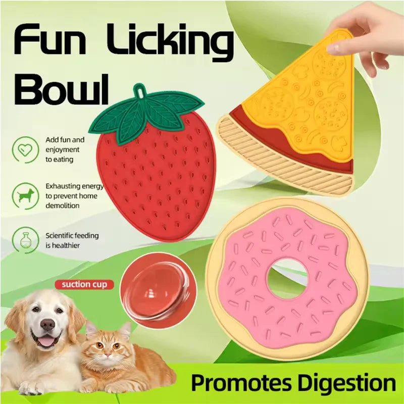 Pet Supplies Slow Food Bowl Cat Anti-Knockover Anti-Slip Food Bowl Puppy Anti-Choking Silicone Toy Food Plate