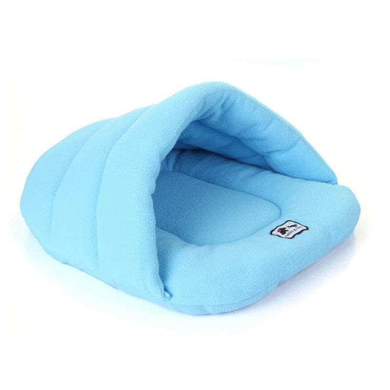 Soft Polar Fleece Pet Dog Beds Winter Warm Pets Heated Mat Small Dog Kennel House for Puppy Cats Sleeping Bag Nest Cave Beds