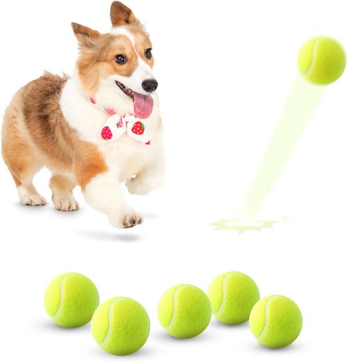 6 Pack Mini Tennis Balls for Pet Playing Fecth, 2 Inch Dogs Training Tennis Balls for Small Size Dogs, Interactive Dog Playing Balls Fits 2 Inch Automatic Dog Ball Launcher