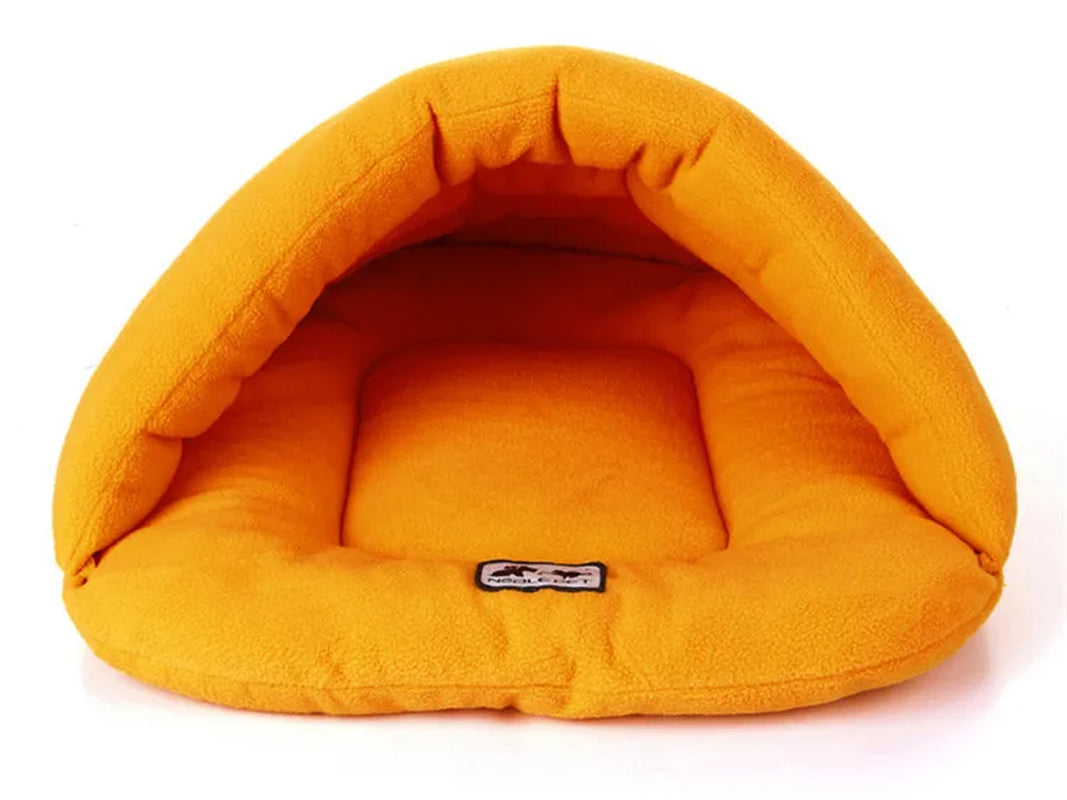 Soft Polar Fleece Pet Dog Beds Winter Warm Pets Heated Mat Small Dog Kennel House for Puppy Cats Sleeping Bag Nest Cave Beds
