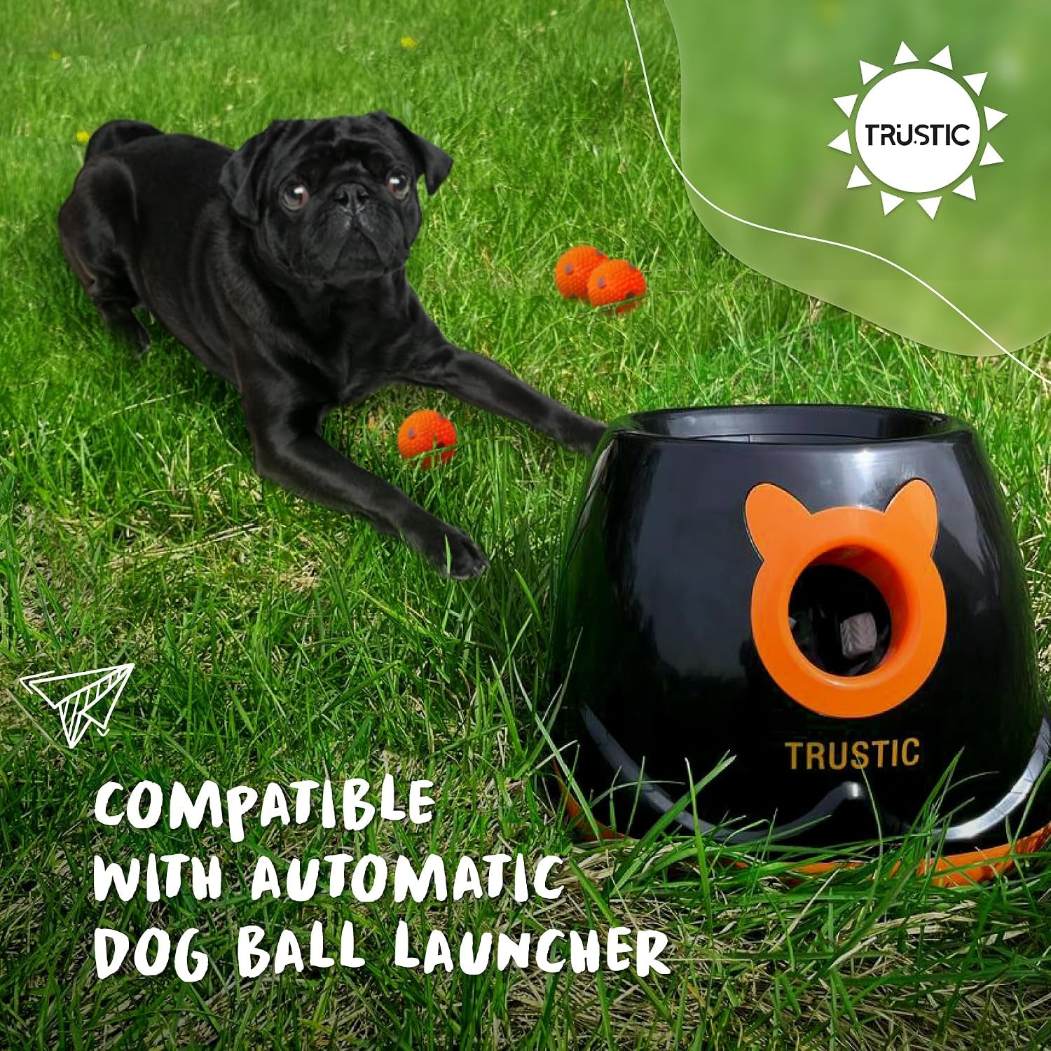 Balls 2 Inch for Small and Medium Size Dogs - for Automatic Dog Ball Launcher, Playing Fetch, and Dog Toy (Balls Pack of 8)