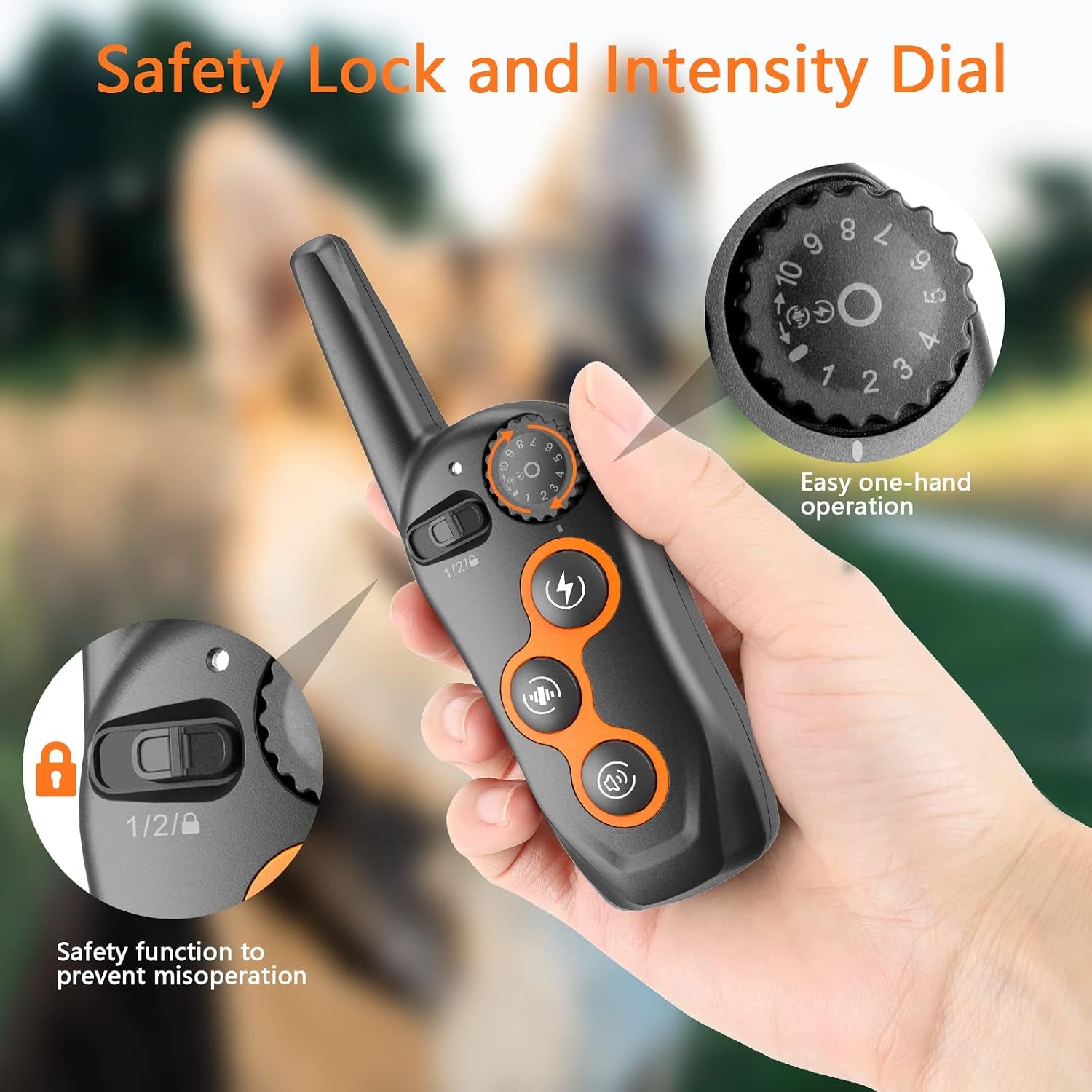 Dog Training Collar for 2 Dogs, 100% Waterproof Shock Collar with Remote Range 1300Ft, 3 Training Modes, Beep, Vibration, Shock, Rechargeable Electric Shock Collar for Small Medium Large Dogs