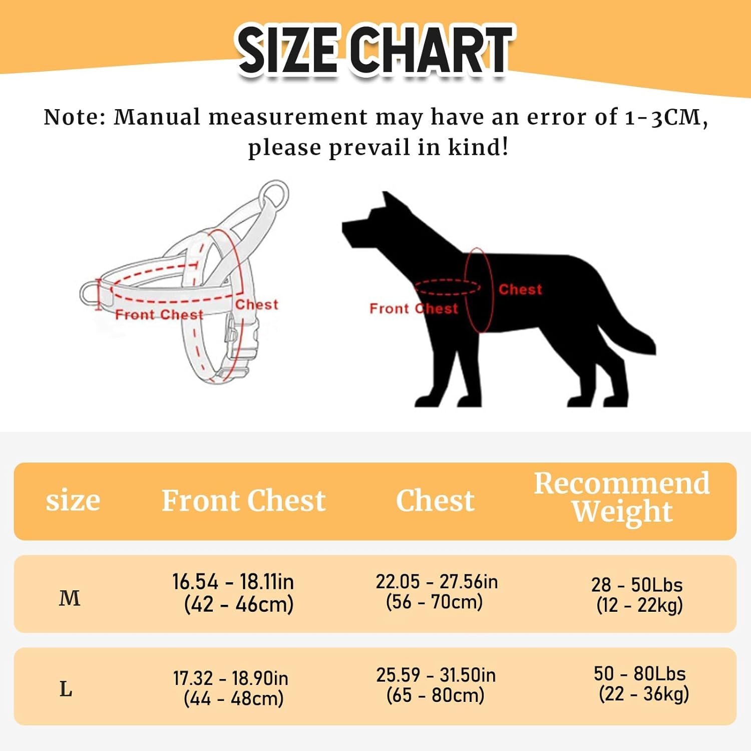 Dog Harness, Anti-Pull Harness, Reflective Dog Harness for Medium Large Dogs, Adjustable Dog Harness with Soft Padded, Breathable Chest Harness for Walking, Running (M)