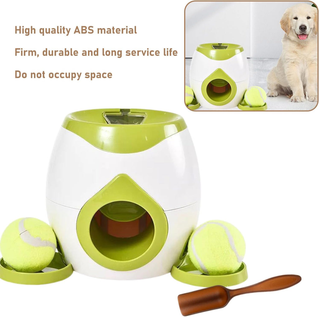 Automatic Dog Ball Launcher,Automatic Dog Ball Reward,Dog Food Reward Machine Interactive Pet Toy Smart Feeder Dog Ball Rolling Machine for Cats,Dogs(Green)