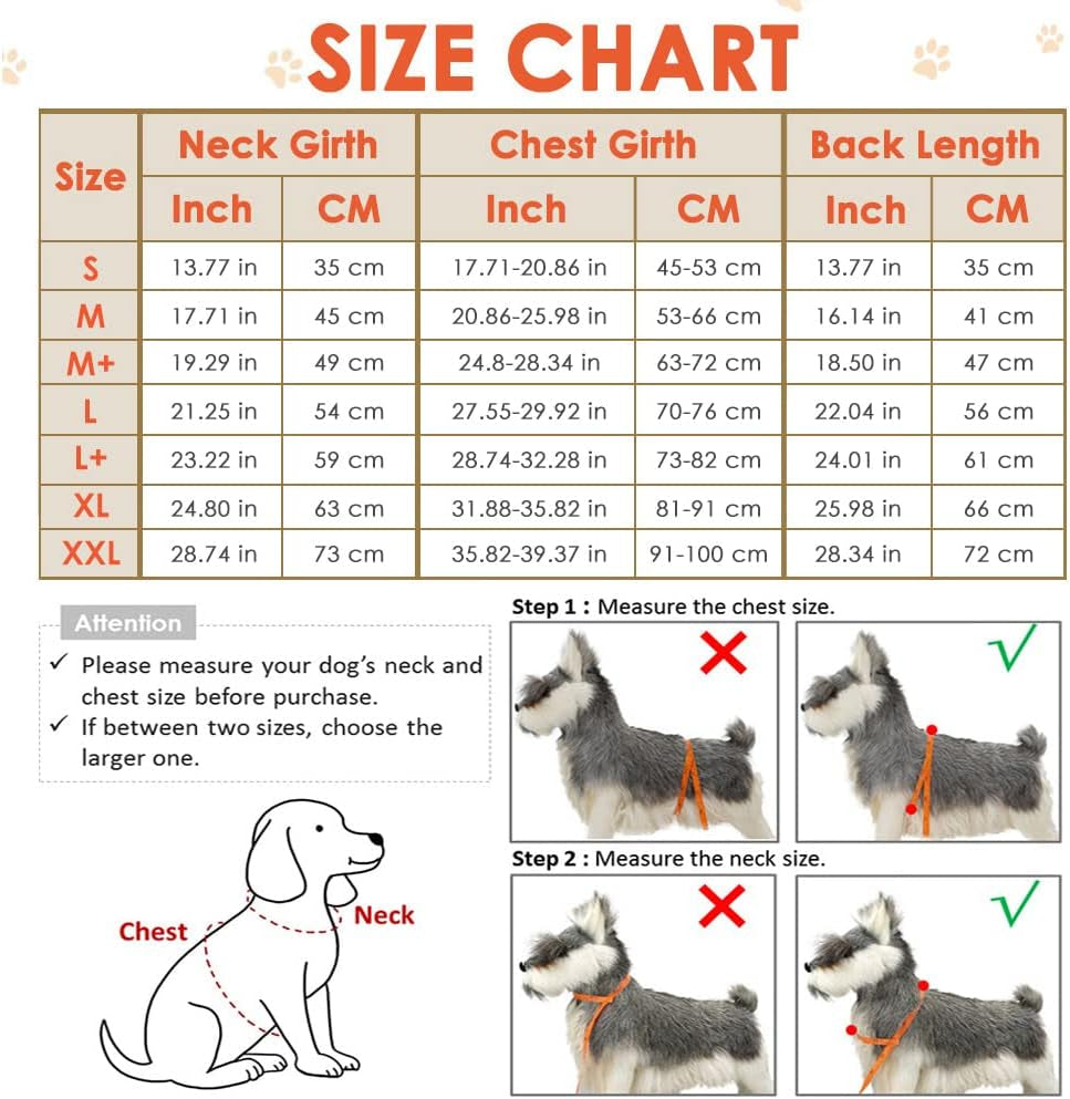 Winter Dog Coat, Warm Polar Fleece Lining Doggie Outdoor Jacket with Turtleneck Scarf Reflective Stripe Adjustable Waterproof Windproof Puppy Vest Soft Pet Outfits (Large, Grey)