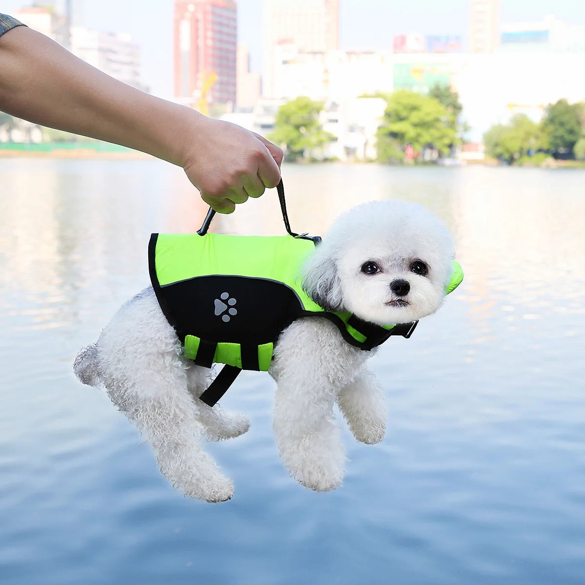 Dog Life Jacket with Removable Front Float Adjustable High Flotation Life Vest Swimsuits for Small Medium Large Dogs Swimming