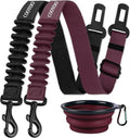 Dog Seat Belt,3 Piece Set Retractable Dog Car Adjustable Seatbelts for Vehicle Nylon Pet Safety Heavy Duty & Elastic & Durable Car Harness for Dogs